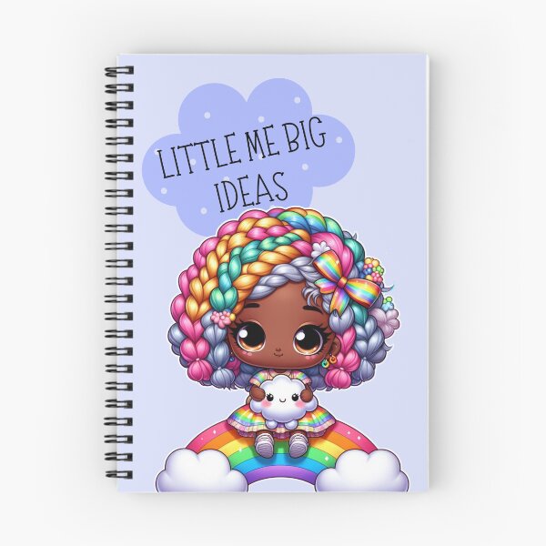 Item preview, Little Me Big Ideas – Cute Chibi Girl Blue Notebook for Dreaming, Creating & Planning Big Things designed and sold by Pandi-makes.
