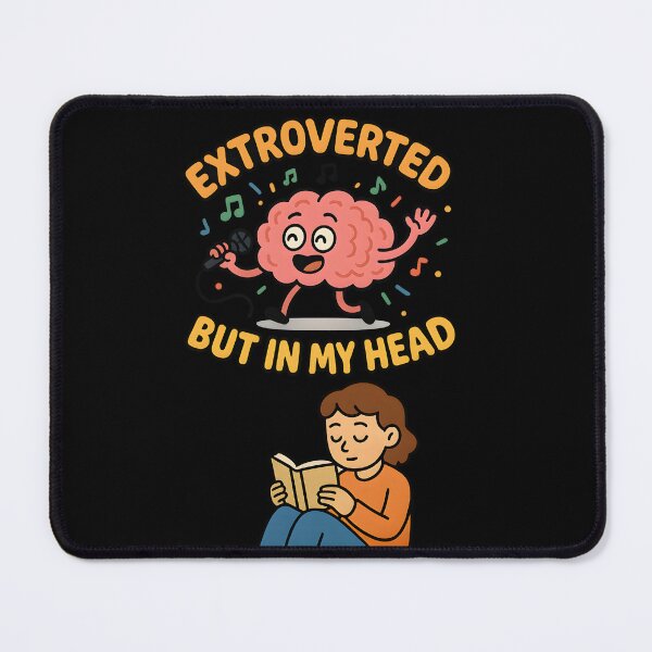 Item preview, Extroverted in My Head – Funny Karaoke Brain Cartoon Design designed and sold by Ashidre.