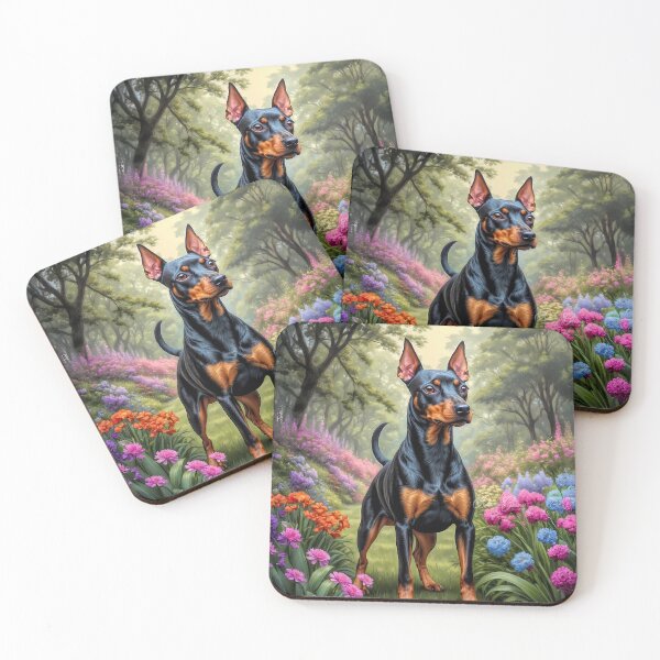 Item preview, Drako Manchester Terrier Dog Portrait Painting designed and sold by Heart and Soul Studio.