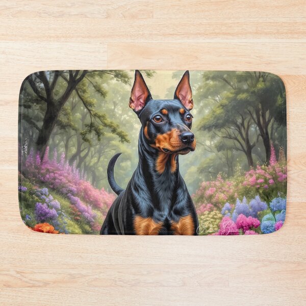 Item preview, Drako Manchester Terrier Dog Portrait Painting designed and sold by Heart and Soul Studio.