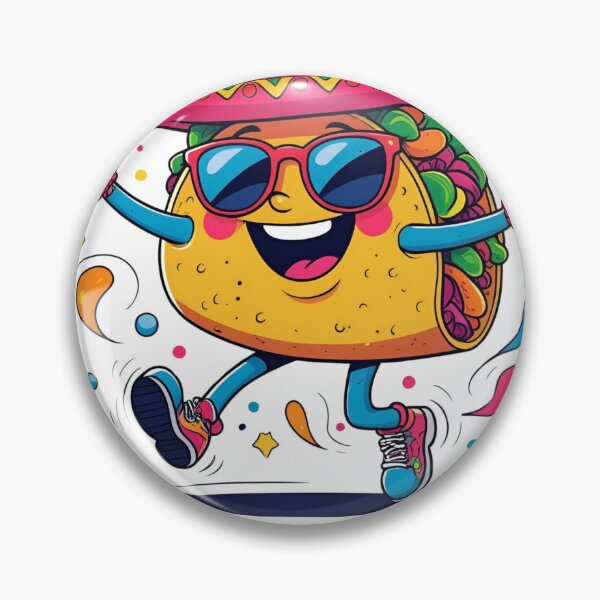 Item preview, "Funny Dancing Taco with Sombrero – Cute Mexican Food Cartoon designed and sold by Cgriffin18.