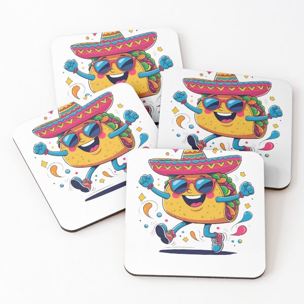 Item preview, "Funny Dancing Taco with Sombrero – Cute Mexican Food Cartoon designed and sold by Cgriffin18.