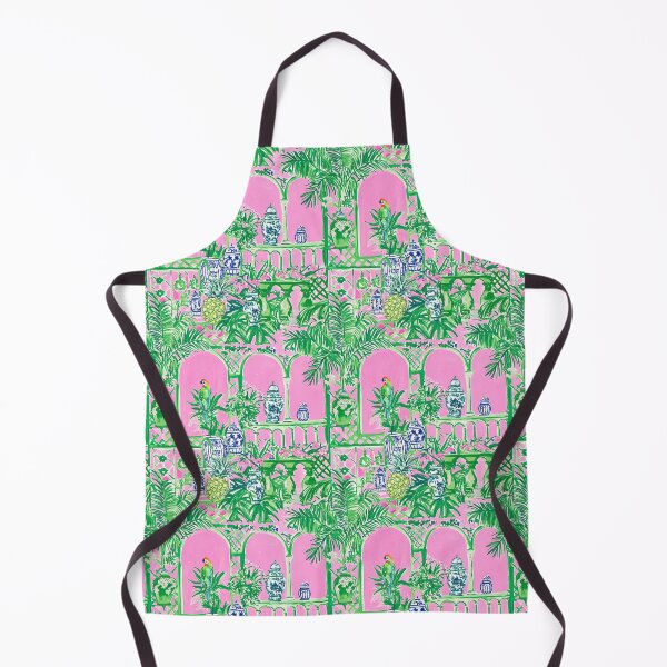 Item preview, Preppy, Grandmillennial balconies in Palm Beach in pink and green markers designed and sold by SophieClimaArt.