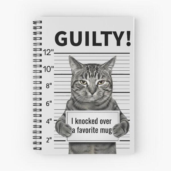 Item preview, Guilty Cat Mugshot - I Knocked Over a Favorite Mug Funny Cat Crime Scene designed and sold by Darkifun.