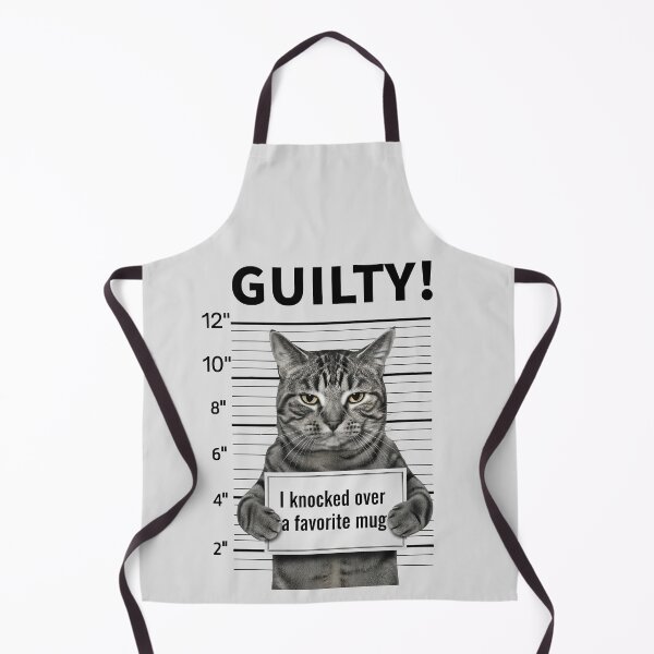 Item preview, Guilty Cat Mugshot - I Knocked Over a Favorite Mug Funny Cat Crime Scene designed and sold by Darkifun.