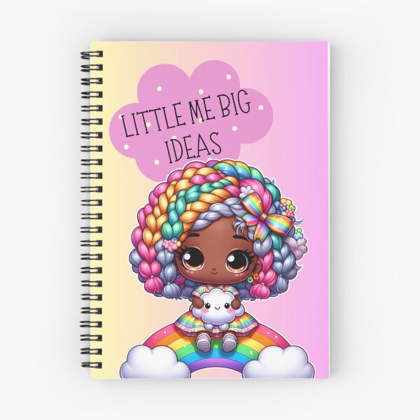 Item preview, Little Me Big Ideas – Cute Chibi Girl Pink Notebook for Dreaming, Creating & Planning Big Things designed and sold by Pandi-makes.