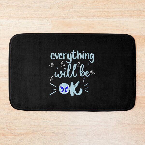 Item preview, Everything Will Be OK Blue Butterfly designed and sold by flidesign .