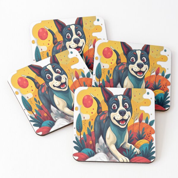 Item preview, Energetic Whimsy: A Cubist Portrait of a Playful Pup designed and sold by Danivique.