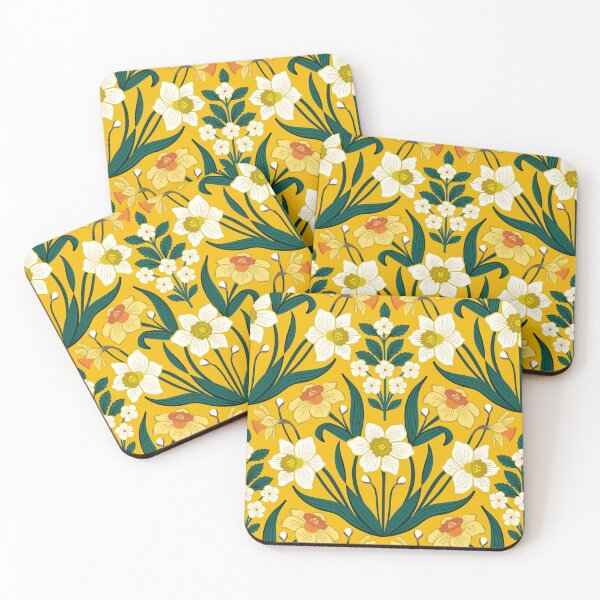 Item preview, Spring daffodils on yellow designed and sold by Jennifer Ladd.