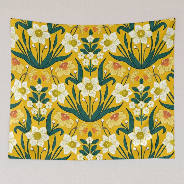 Item preview, Spring daffodils on yellow designed and sold by Jennifer Ladd.