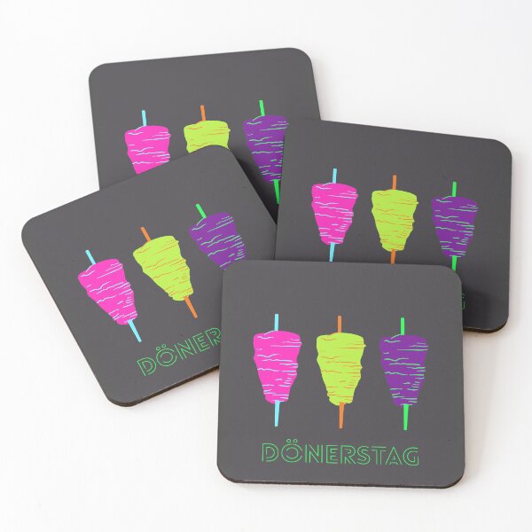 Item preview, Three rotisserie spits in neon colors designed and sold by MichiMeeow.