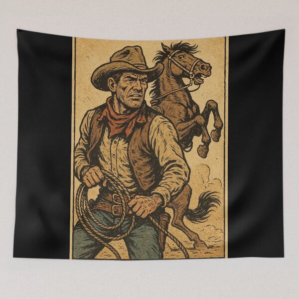 Item preview, western rodeo scene designed and sold by OnlyTheWest.