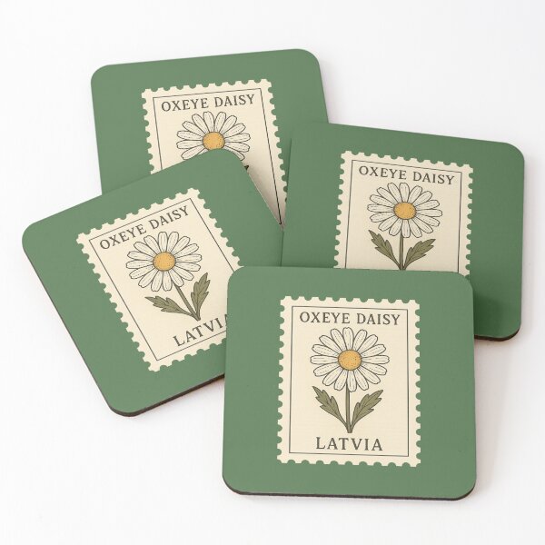 Item preview, Oxeye Daisy Latvia Postage Stamp Vintage Botanical designed and sold by Planthem.