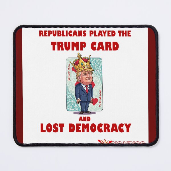 Item preview, Trump Card Lost Democracy No Kings Trump Protest Flair designed and sold by ProtestThreads.