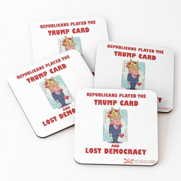 Item preview, Trump Card Lost Democracy No Kings Trump Protest Flair designed and sold by ProtestThreads.