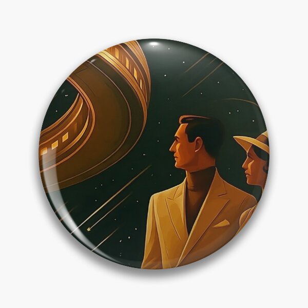 Item preview, Visit Elysium Station – Vintage Sci-Fi Travel Poster designed and sold by Lowtech.