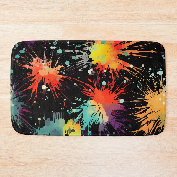 Item preview, Explosive Grunge Splatter Pattern on Black designed and sold by bubblegoth.
