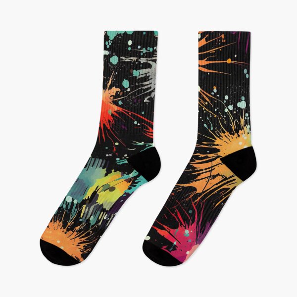 Item preview, Explosive Grunge Splatter Pattern on Black designed and sold by bubblegoth.