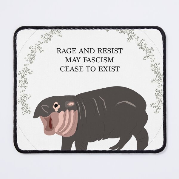 Item preview, Anti-Fascist Pygmy Hippo designed and sold by notgingermae.