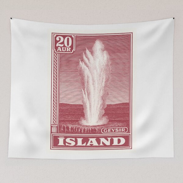 Item preview, 1938 Iceland Geysir Stamp designed and sold by retrographics.