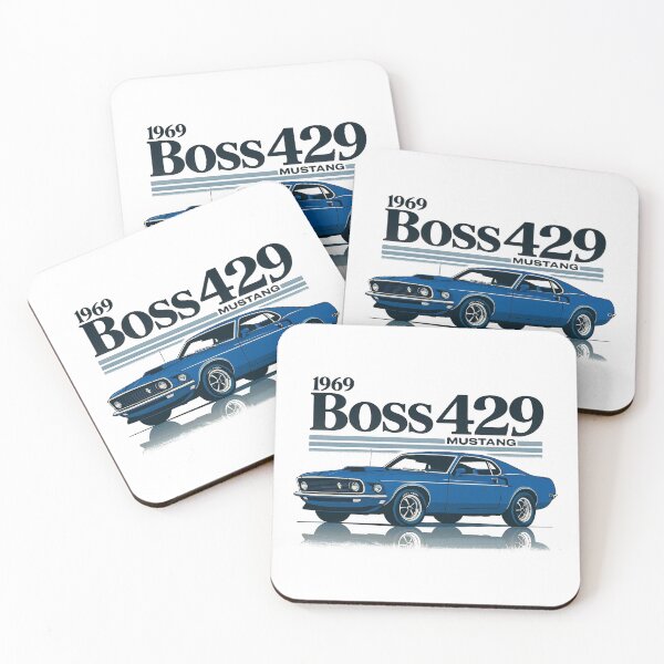 Item preview, 1969 Mustang Boss 429 Blue American Muscle Tribute Art designed and sold by TheArtOfCar.