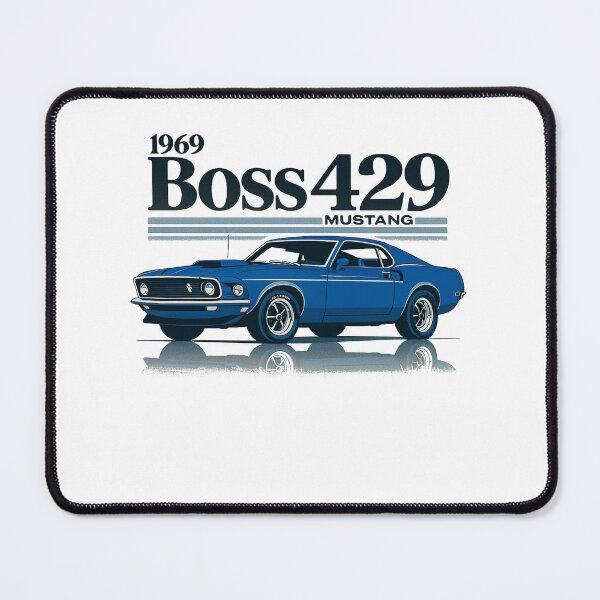Item preview, 1969 Mustang Boss 429 Blue American Muscle Tribute Art designed and sold by TheArtOfCar.