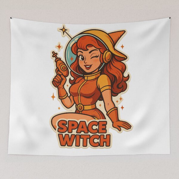 Item preview, Lovely Retro Space Witch designed and sold by JonelleTshirts.