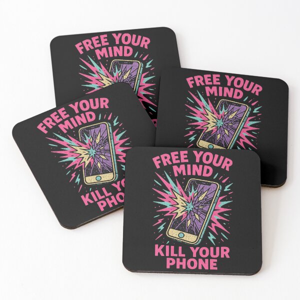 Item preview, Free Your Mind, Kill Your Phone – Retro Anti-Tech Rebellion Design	 designed and sold by Victor Shadehorn.
