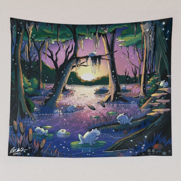Item preview, Frogs in a Pond designed and sold by ohdormouse.