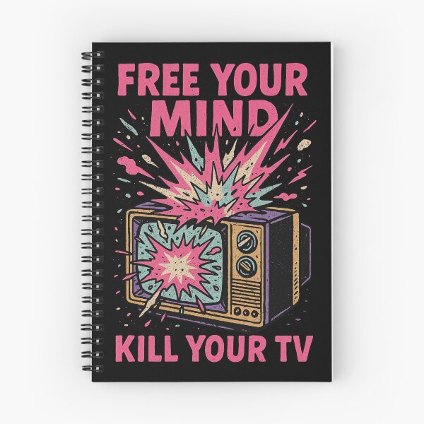 Item preview, Free Your Mind, Kill Your TV – Explosive Retro Anti-Media Design	 designed and sold by Victor Shadehorn.