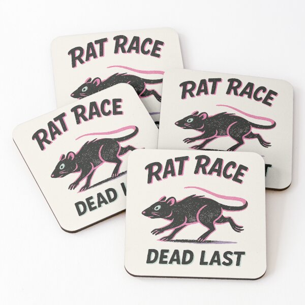 Item preview, Rat Race Dead Last – Funny Anti-Hustle Retro Rodent Design	 designed and sold by Victor Shadehorn.