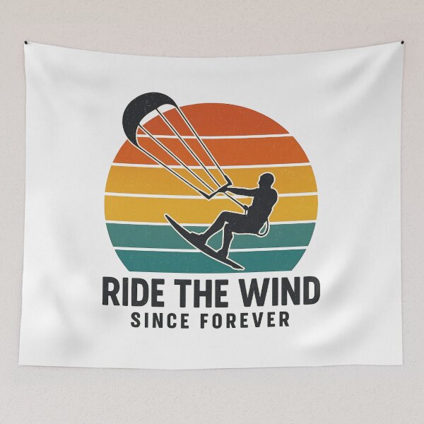 Item preview, Ride the Wind – Retro Kitesurfing Art for Wind and Wave Lovers designed and sold by OTSC.