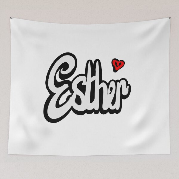 Item preview, Esther popular girls first name in white. Top 100 Personalized personalised customised name Esther  designed and sold by Artonmytee.