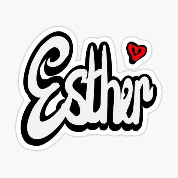 Item preview, Esther popular girls first name in white. Top 100 Personalized personalised customised name Esther  designed and sold by Artonmytee.