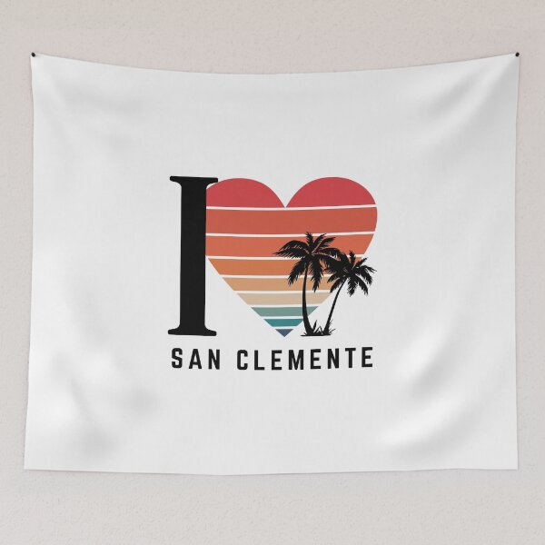 Item preview, I ❤️ San Clemente - Retro West Coast Beach Vibes designed and sold by MFGB-Creations.