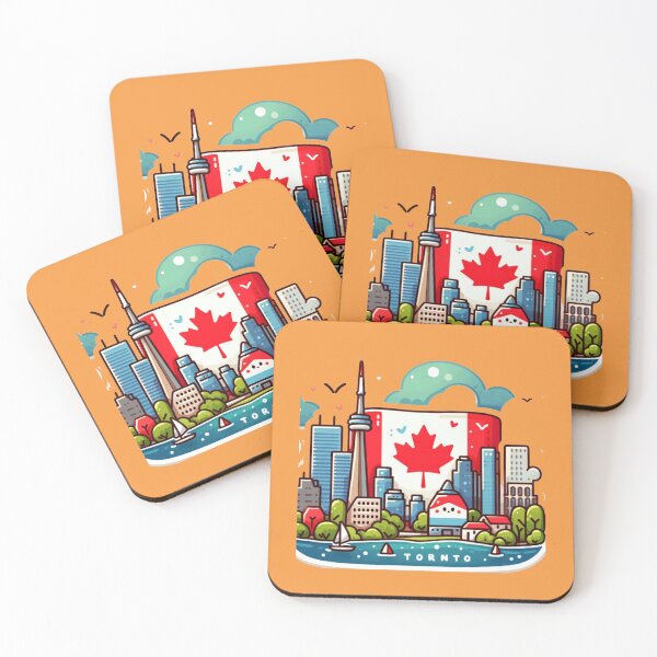 Item preview, Dundas & Queen Toronto Canada Minimalist Watercolor Cityscape Sticker,  designed and sold by PaintMeWorld.