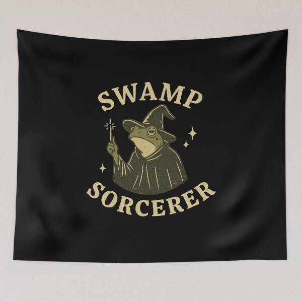 Item preview, Swamp Sorcerer Frog Wizard – Amphibian Magic  designed and sold by The Junto Shop.