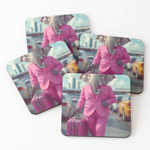 Item preview, Elegantly Dressed Elephant in Busy City Traffic designed and sold by Artessie.