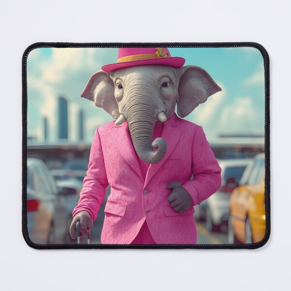 Item preview, Elegantly Dressed Elephant in Busy City Traffic designed and sold by Artessie.