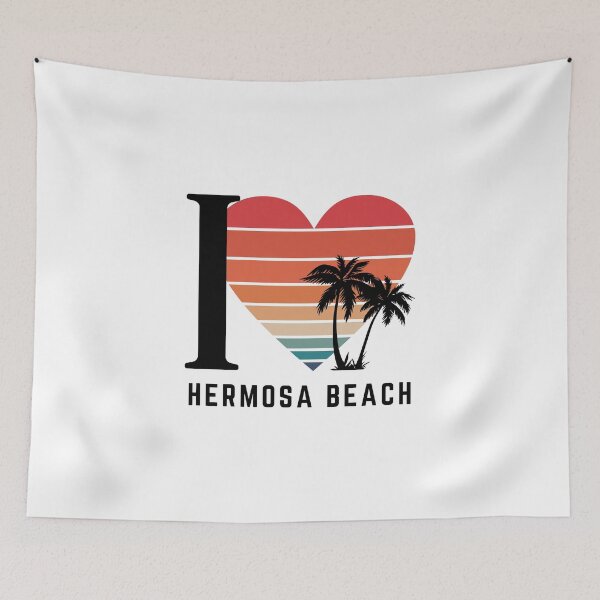 Item preview, I ❤️ Hermosa Beach - Retro West Coast Beach Vibes designed and sold by MFGB-Creations.