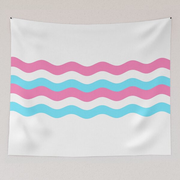 Item preview, Wavy Flag - Transgender Colors designed and sold by sillyjess.