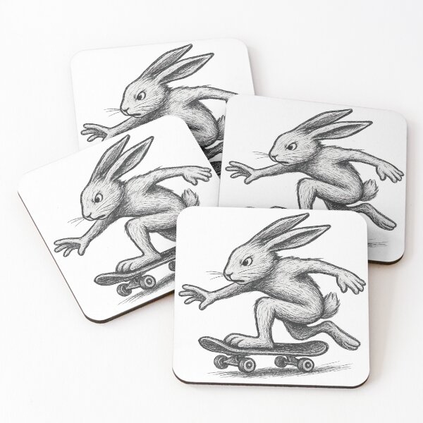 Item preview, Bunny on a skateboard designed and sold by KiwiGrizzly.