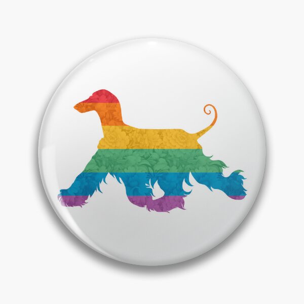 Item preview, Rainbow Pride Afghan Hound designed and sold by Spinyflowerart.