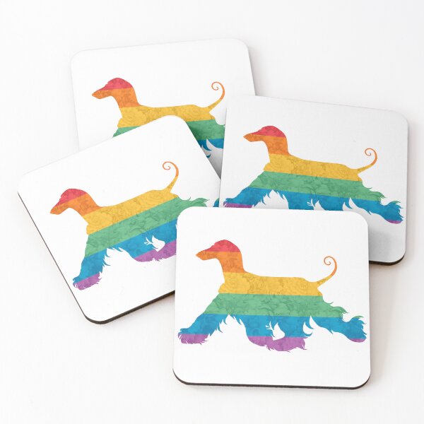 Item preview, Rainbow Pride Afghan Hound designed and sold by Spinyflowerart.