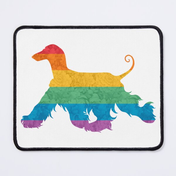 Item preview, Rainbow Pride Afghan Hound designed and sold by Spinyflowerart.