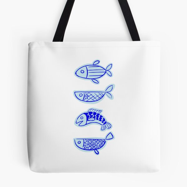 Item preview, funky blue fish designed and sold by thetigersorange.