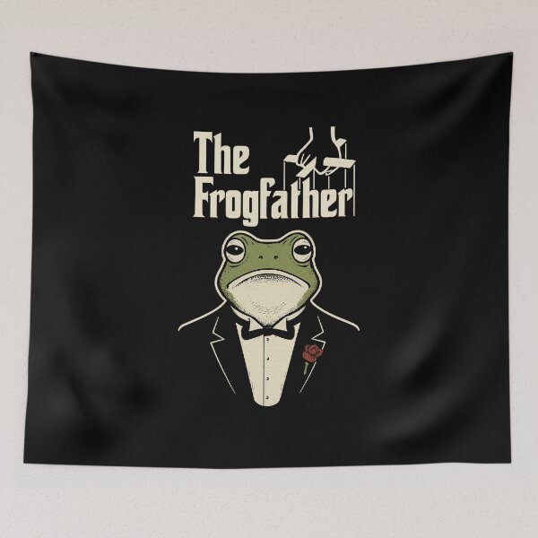 Item preview, The Frogfather – Funny Frog Mafia Parody  designed and sold by The Junto Shop.