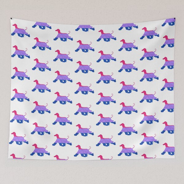 Item preview, Bisexual Pride Afghan Hound designed and sold by Spinyflowerart.