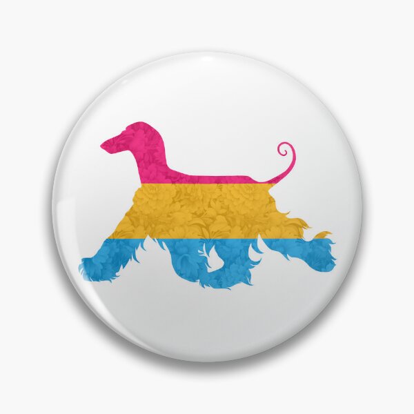 Item preview, Pansexual Pride Afghan Hound designed and sold by Spinyflowerart.