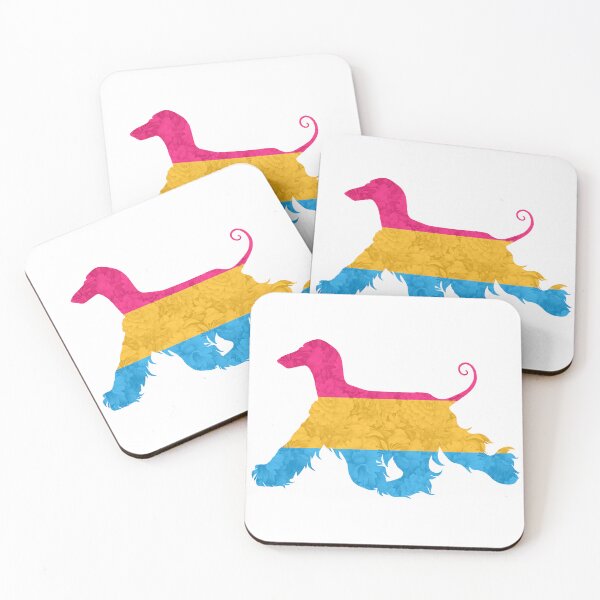 Item preview, Pansexual Pride Afghan Hound designed and sold by Spinyflowerart.